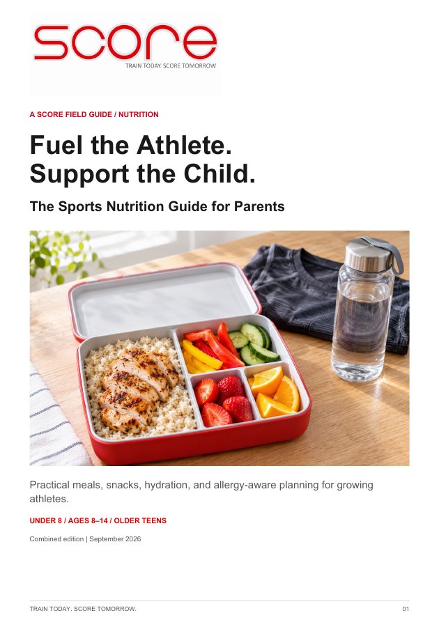 Cover of Fuel the Athlete, the SCORE Sports Nutrition Guide for Parents